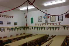 La sala principale addobbata per Natale
